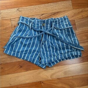 American Eagle Outfitters Blue and White Retro Jean Shorts